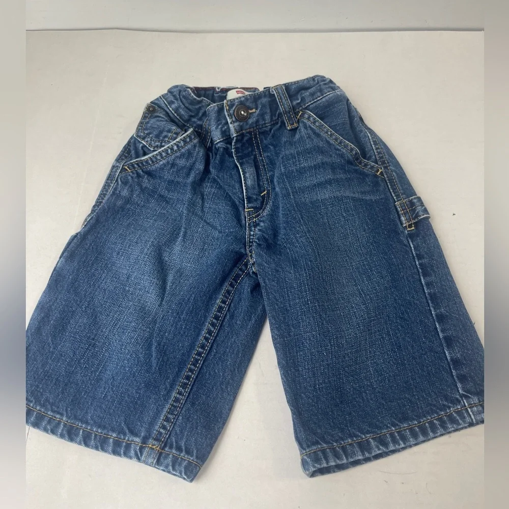 Levi’s Strauss Denim Jean Cargo Shorts Blue Boys Size 6R Adjustable Waist